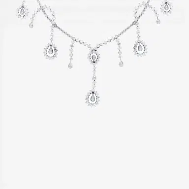DIANA M. JEWELS Diana M. Jewels 18K White Gold Diamond Charm Necklace by The Solist | Thumbnail 3