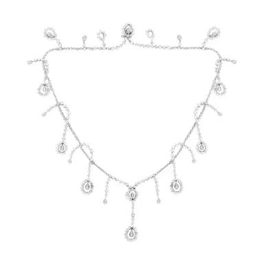 DIANA M. JEWELS Diana M. Jewels 18K White Gold Diamond Charm Necklace by The Solist | Thumbnail 1
