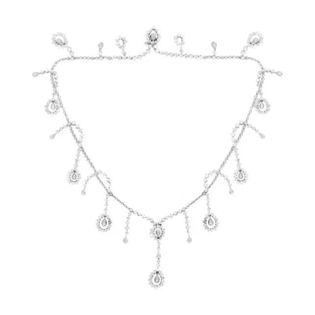 DIANA M. JEWELS Diana M. Jewels 18K White Gold Diamond Charm Necklace by The Solist