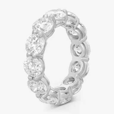 DIANA M. JEWELS Diana M. Jewels 18K White Gold Diamond Eternity Band Ring Sz. 5.5 by The Solist | Thumbnail 2