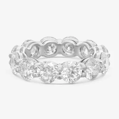 DIANA M. JEWELS Diana M. Jewels 18K White Gold Diamond Eternity Band Ring Sz. 5.5 by The Solist | Thumbnail 3