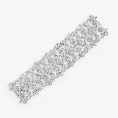 DIANA M. JEWELS Diana M. Jewels 18K White Gold Diamond Flower Bracelet by The Solist | Thumbnail 2