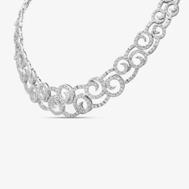 DIANA M. JEWELS Diana M. Jewels 18K White Gold Diamond Swirl Choker Necklace by The Solist | Thumbnail 3