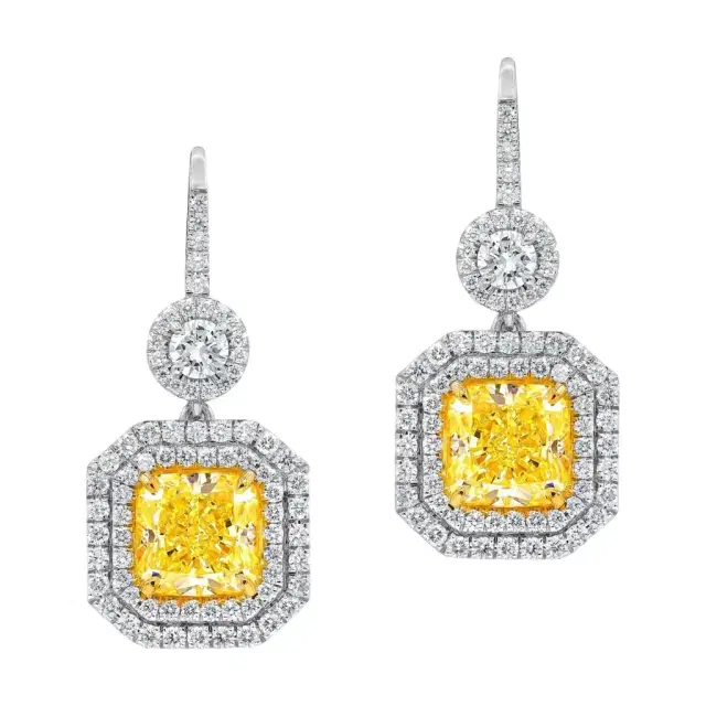 DIANA M. JEWELS Diana M. Jewels 18K Yellow Gold Diamond Double Drop Earrings by The Solist