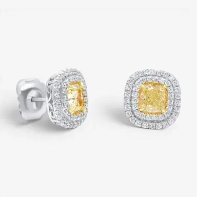 DIANA M. JEWELS Diana M. Jewels 18K Yellow Gold Diamond Stud Earrings by The Solist | Thumbnail 2