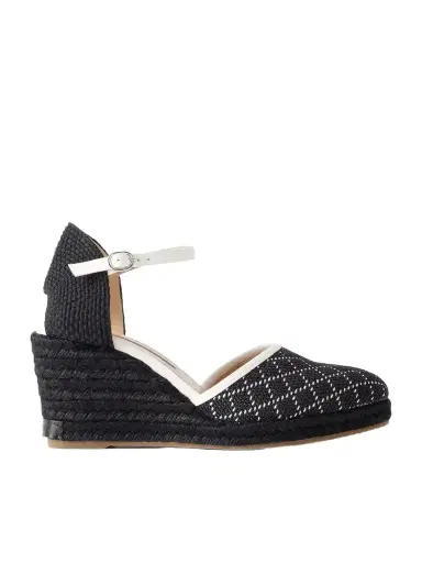 Manolo Blahnik Espadrahi 90 Leather-trimmed Canvas Espadrille Pumps | Thumbnail 1