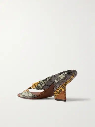 Dries Van Noten Snake-effect Leather Sandals | Thumbnail 3 Dries Van Noten Snake-effect Leather Sandals | Thumbnail 3