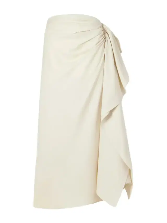 Heirlome Liliana Gathered Silk-twill Midi Skirt