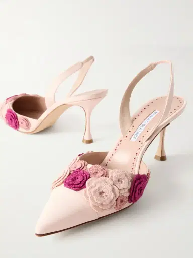 Manolo Blahnik Svemutasli 70 Crochet-trimmed Leather Pumps | Thumbnail 5 Manolo Blahnik Svemutasli 70 Crochet-trimmed Leather Pumps | Thumbnail 5