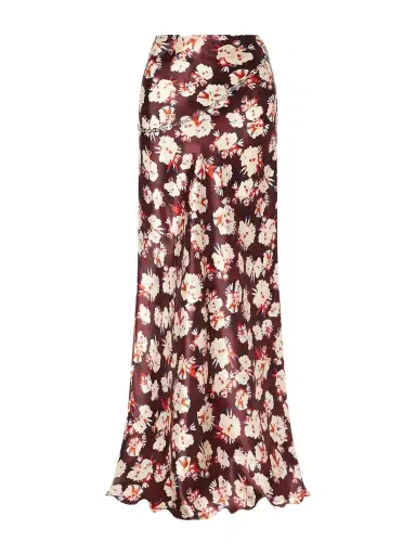 Rabanne Chainmail-embellished Floral-print Silk Maxi Skirt | Thumbnail 1