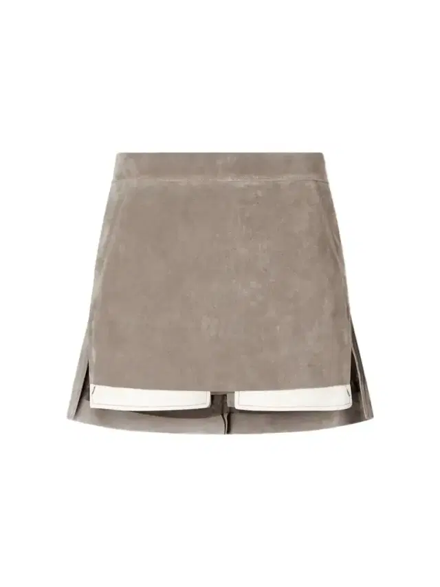 Rick Owens Fog Suede Mini Skirt