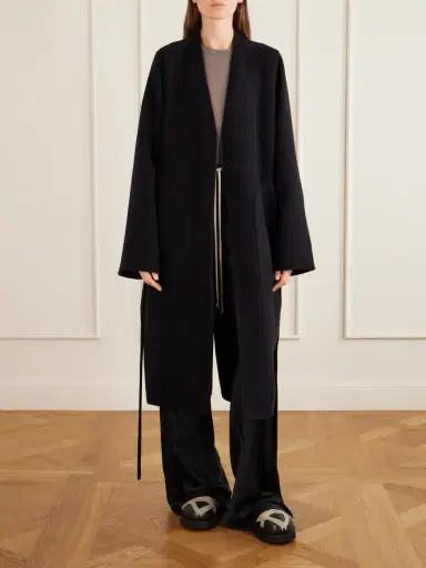 Rick Owens Dagger Belted Cashmere Coat | Thumbnail 2 Rick Owens Dagger Belted Cashmere Coat | Thumbnail 2