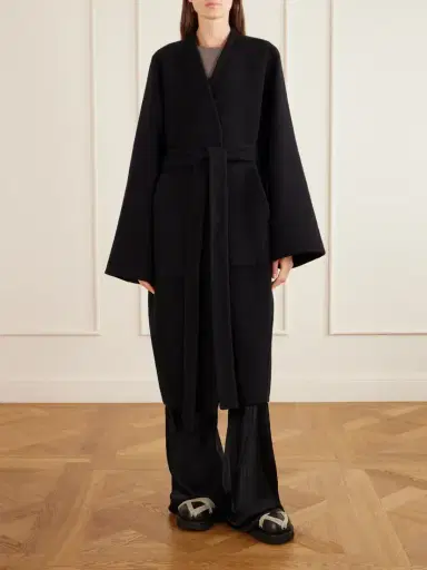 Rick Owens Dagger Belted Cashmere Coat | Thumbnail 3 Rick Owens Dagger Belted Cashmere Coat | Thumbnail 3