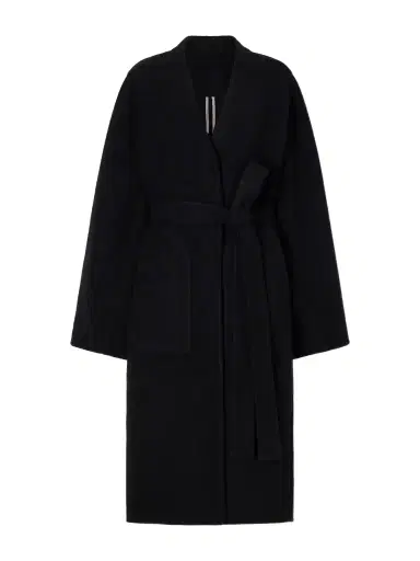 Rick Owens Dagger Belted Cashmere Coat | Thumbnail 1 Rick Owens Dagger Belted Cashmere Coat | Thumbnail 1