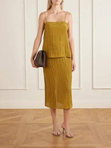 Tibi Crinkle Charmeuse Tank | Thumbnail 2