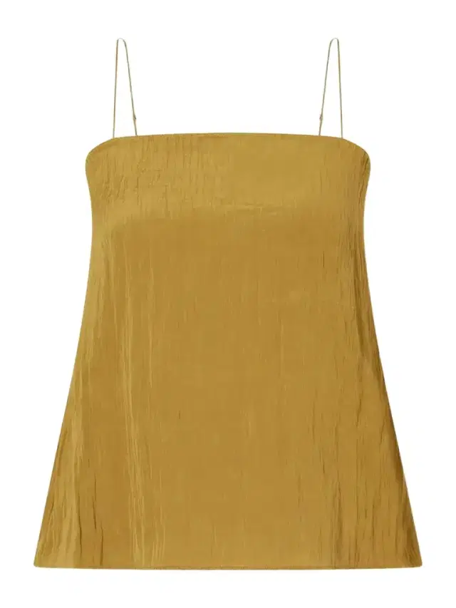 Tibi Crinkle Charmeuse Tank