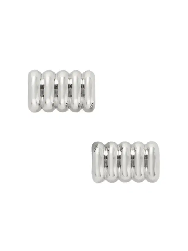 Déhanche Hollyhock Large Silver-tone Earrings