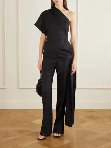 Heirlome Marianne Asymmetric Silk-twill Top | Thumbnail 2