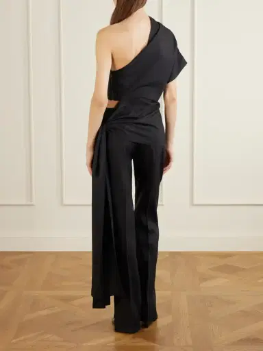 Heirlome Marianne Asymmetric Silk-twill Top | Thumbnail 4