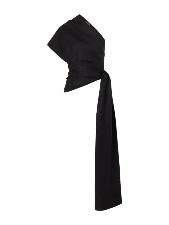 Heirlome Marianne Asymmetric Silk-twill Top