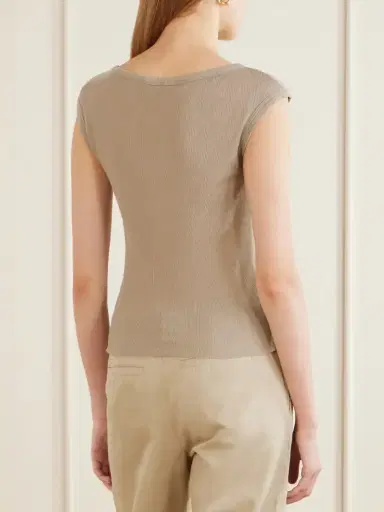 James Perse Ribbed Cotton And Cashmere-blend Tank | Thumbnail 4