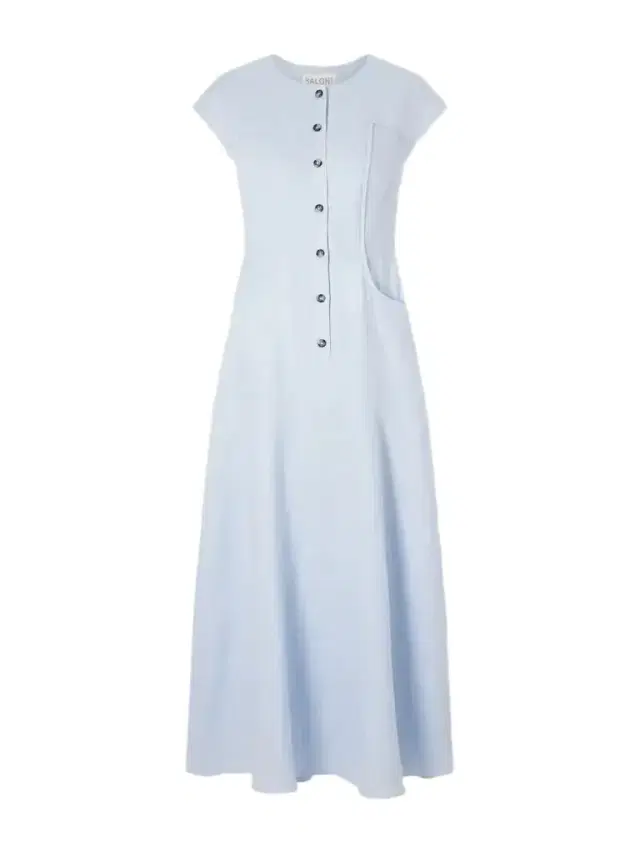 Saloni Sierra Linen Midi Dress