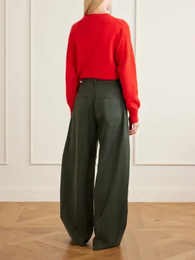 Tibi Reactive Garment Dyed Stretch Twill Wide-leg Pants | Thumbnail 3 Tibi Reactive Garment Dyed Stretch Twill Wide-leg Pants | Thumbnail 3