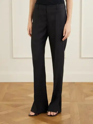Heirlome Petula Pleated Silk-twill Straight-leg Pants | Thumbnail 3