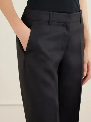 Heirlome Petula Pleated Silk-twill Straight-leg Pants | Thumbnail 5