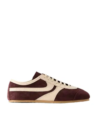Dries Van Noten Leather-trimmed Suede Sneakers | Thumbnail 1 Dries Van Noten Leather-trimmed Suede Sneakers | Thumbnail 1