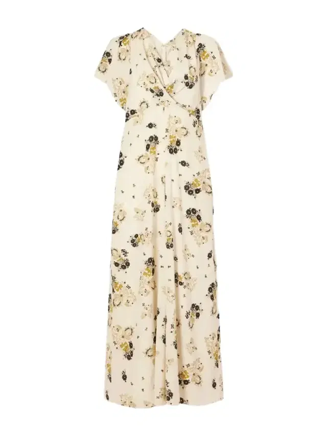 Isabel Marant Falja Draped Floral-print Silk-satin Midi Dress
