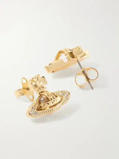 Vivienne Westwood Pina Gold-toned Crystal-embellished Earrings | Thumbnail 3 Vivienne Westwood Pina Gold-toned Crystal-embellished Earrings | Thumbnail 3
