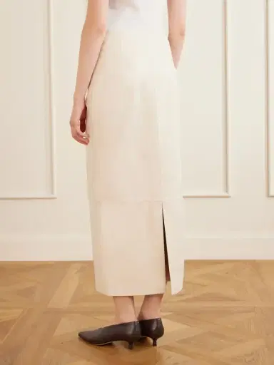 Loulou de Saison Inga Paneled Leather Midi Skirt | Thumbnail 4
