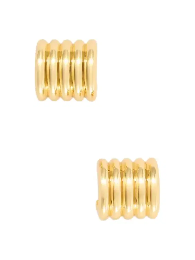 Déhanche Hollyhock Small Gold-tone Earrings