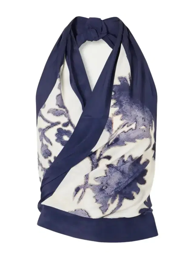 SIR. Phillipa Printed Silk-blend Halter Tank