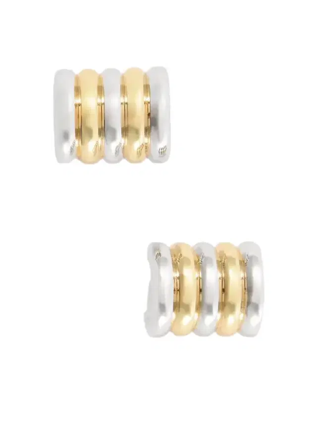 Déhanche Hollyhock Silver And Gold-tone Earrings