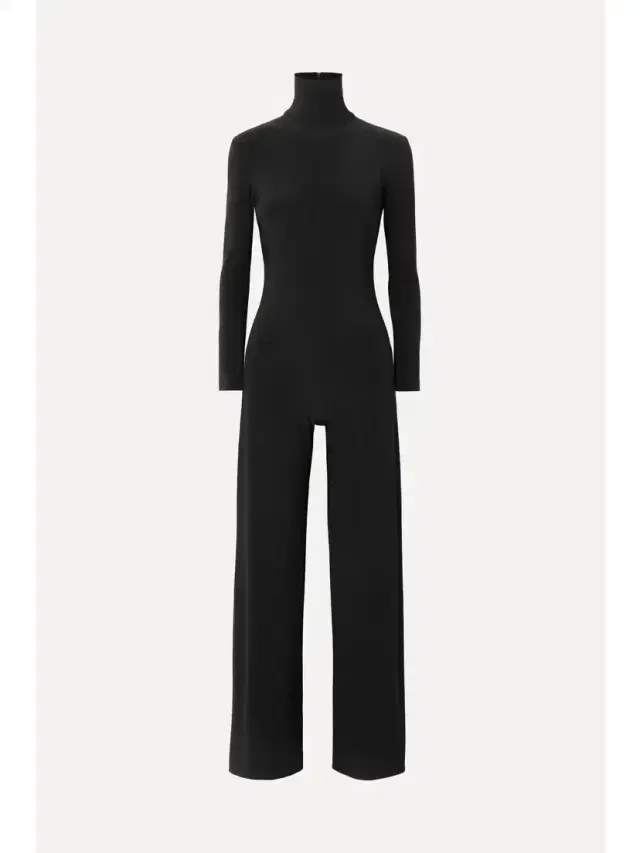 Norma Kamali Stretch-jersey Turtleneck Jumpsuit