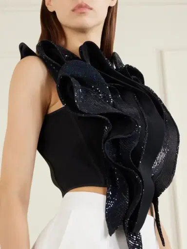 Maticevski Lavish Bodice Sequin-embellished Georgette Blouse | Thumbnail 4 Maticevski Lavish Bodice Sequin-embellished Georgette Blouse | Thumbnail 4