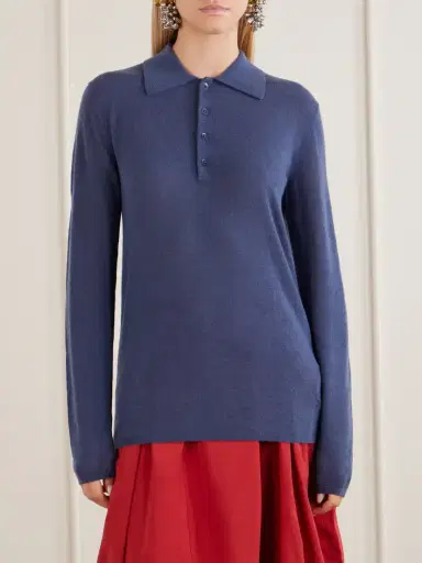 Tibi Wool-blend Knit Polo Sweater | Thumbnail 3 Tibi Wool-blend Knit Polo Sweater | Thumbnail 3