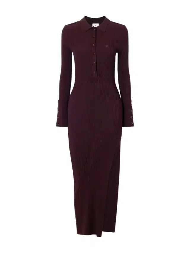 Courrèges Logo-embroidered Ribbed Polo Midi Dress
