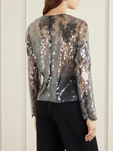 Veronica de Piante Dalia Lace And Sequins Blouse | Thumbnail 4