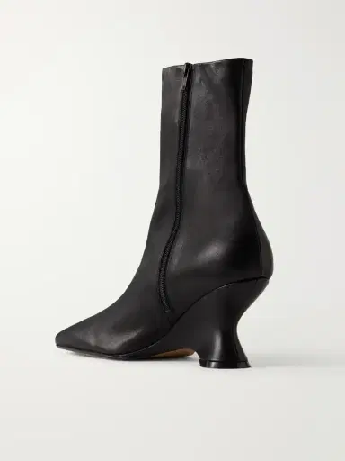 Dries Van Noten Leather Wedge Ankle Boots | Thumbnail 3 Dries Van Noten Leather Wedge Ankle Boots | Thumbnail 3