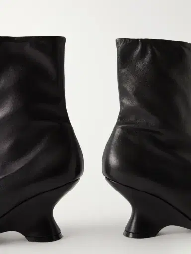 Dries Van Noten Leather Wedge Ankle Boots | Thumbnail 5 Dries Van Noten Leather Wedge Ankle Boots | Thumbnail 5