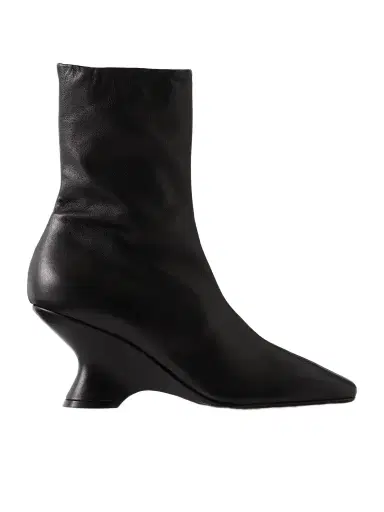 Dries Van Noten Leather Wedge Ankle Boots | Thumbnail 1 Dries Van Noten Leather Wedge Ankle Boots | Thumbnail 1