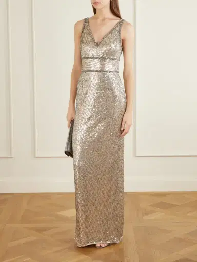 Jenny Packham Odina Crystal-embellished Sequin Tulle Gown | Thumbnail 2
