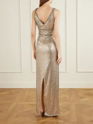 Jenny Packham Odina Crystal-embellished Sequin Tulle Gown | Thumbnail 3