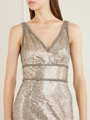 Jenny Packham Odina Crystal-embellished Sequin Tulle Gown | Thumbnail 4