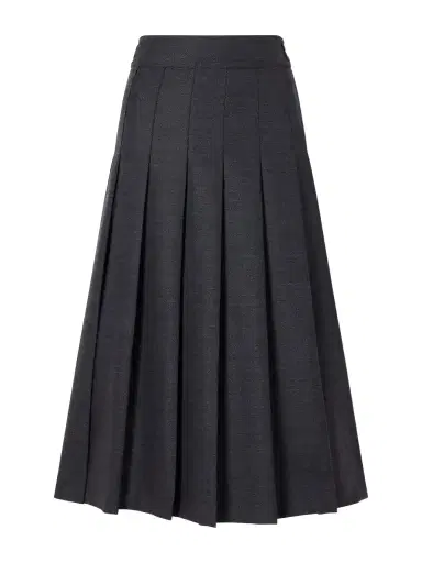 RÓHE Pleated Wool-blend Midi Skirt | Thumbnail 1