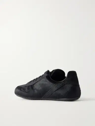 Rick Owens Minimal Sneaks Calf-hair And Leather Sneakers | Thumbnail 3
