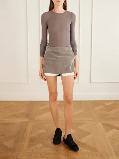 Rick Owens Minimal Sneaks Calf-hair And Leather Sneakers | Thumbnail 4